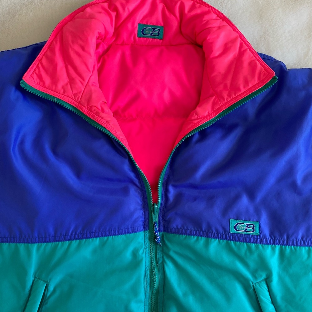 Vintage CB Sports down bomber jacket. Very good condition | 90s |  reversible - Picture 9 of 9